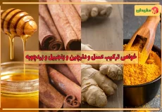 خواص ترکیب عسل و دارچین و زنجبیل و زردچوبه